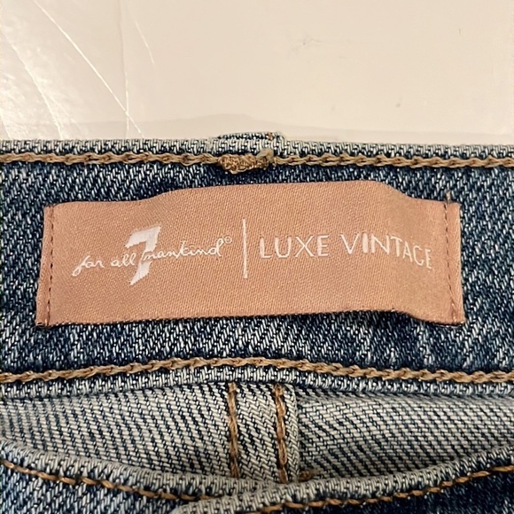 7 For All Mankind Luxe Vintage The Ankle Skinny Size 30 - Picture 9 of 16